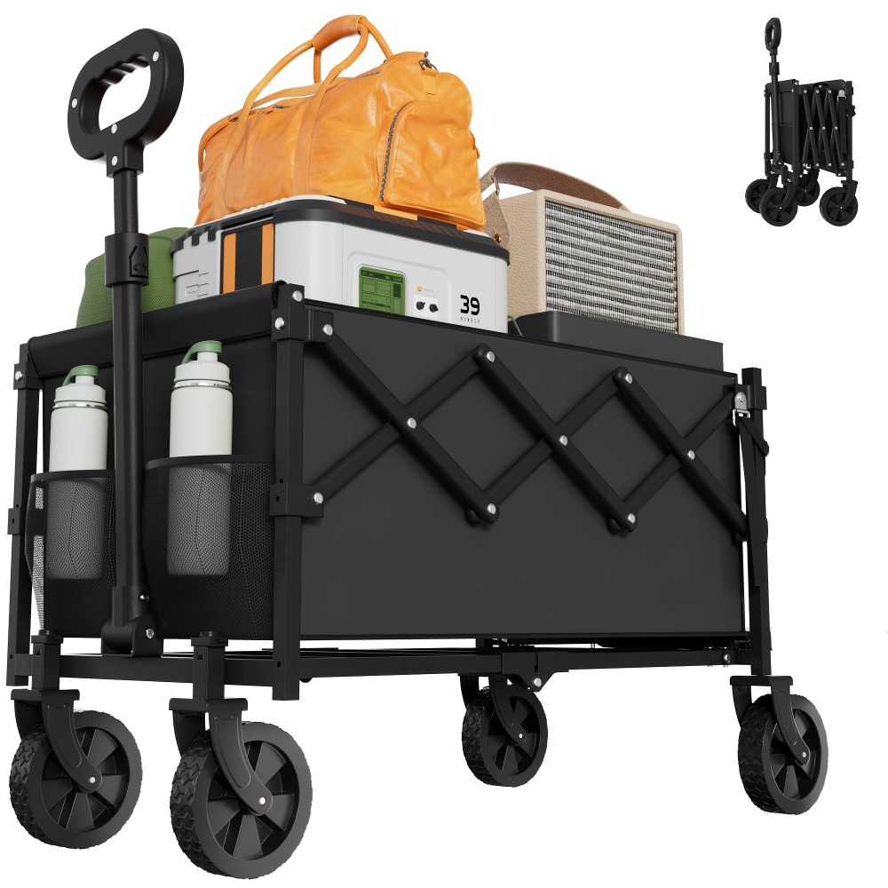Outdoor Camping Trolley - Carrinho de Jardim Dobrável com Capacidade