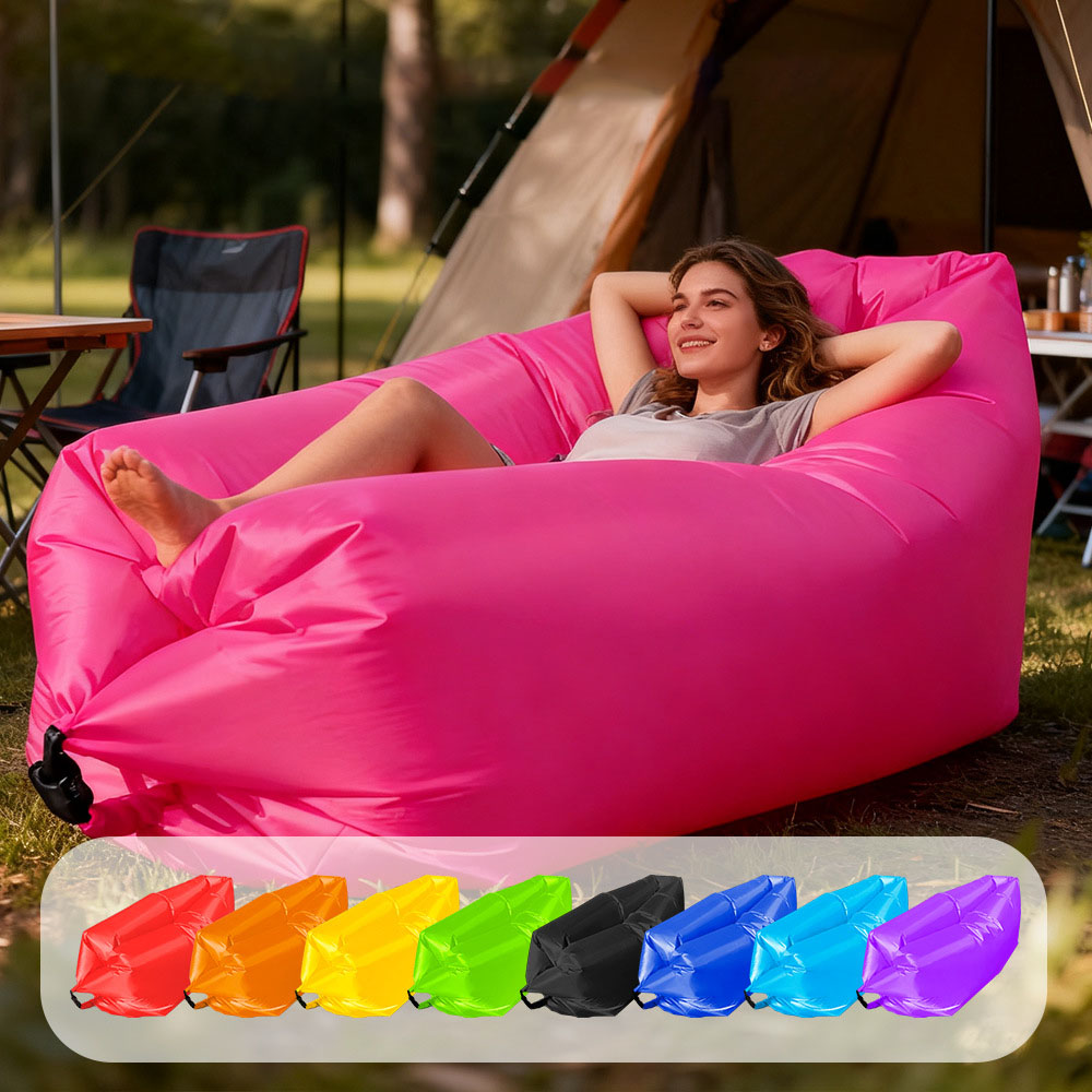 Bed Outdoor Camping - Sofá Inflável Portátil Multicolorido para Praia,