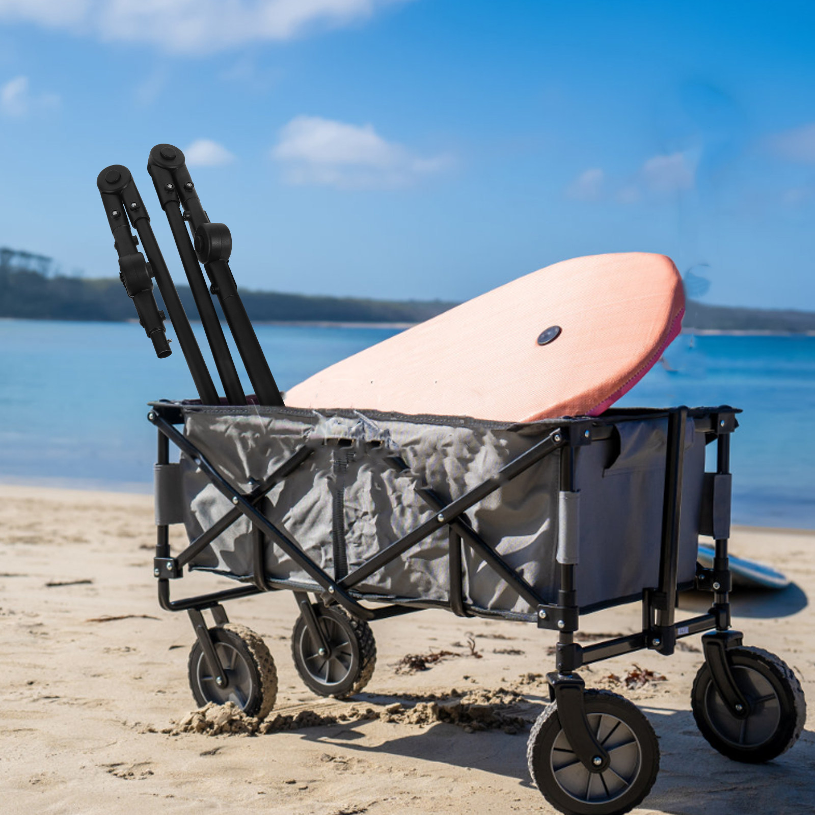 Carrinho dobrável com alça de  - Outdoor Camping Trolley avaliação e preço