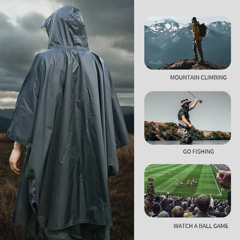 Capa de chuva militar 3 em 1,  - Camping Rain Poncho avaliação e preço
