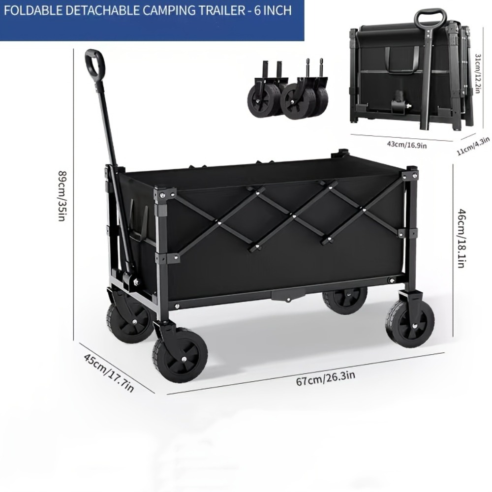 Carrinho de Jardim Dobrável co - Outdoor Camping Trolley avaliação e preço