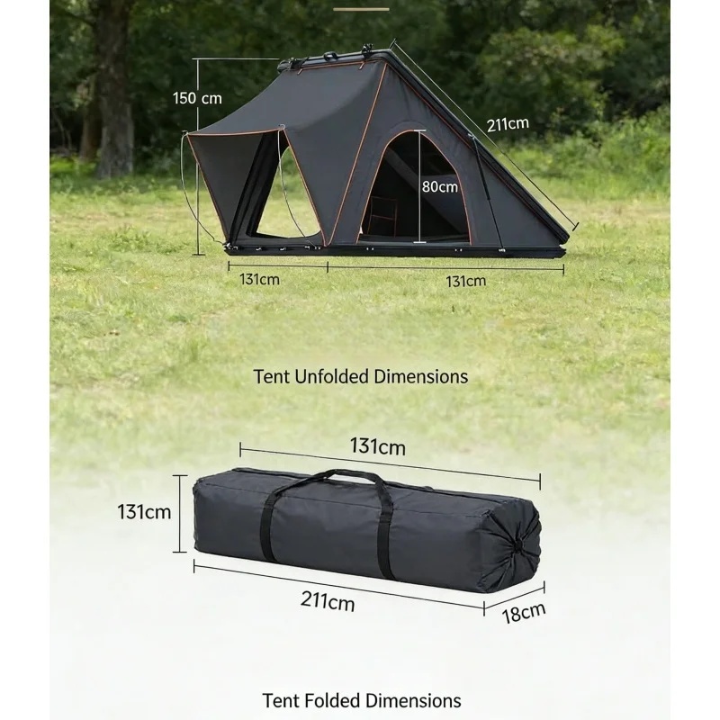Tenda de Teto Rígida de Alumín - Outdoor Camping Van Tent avaliação e preço