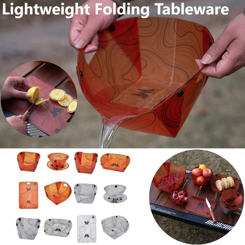 Dobrável acampamento talheres  - Outdoor Camping Dining Set avaliação e preço